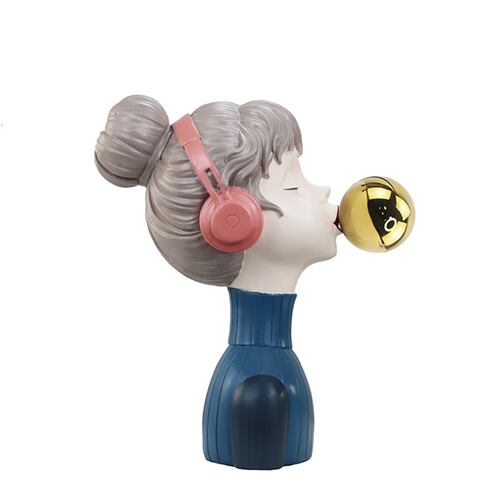 Figura Decorativa Diseño Chica con Audífonos Jialong