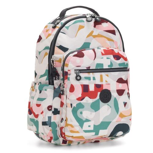 Backpack Kipling Seoul estampada