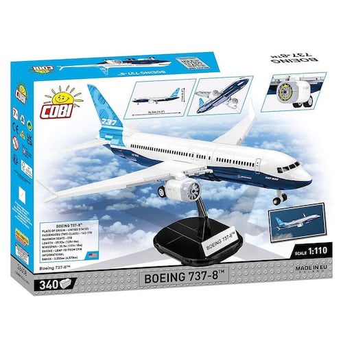 Avión Coleccionable COBI Modelo Boeing 737-8