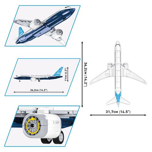 Avión Coleccionable COBI Modelo Boeing 737-8