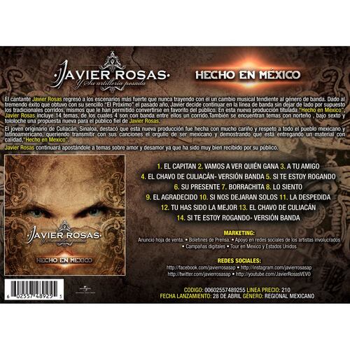 CD Javier Rosas-Hecho En México