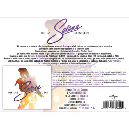 CD+ DVD Selena- The Last Concert