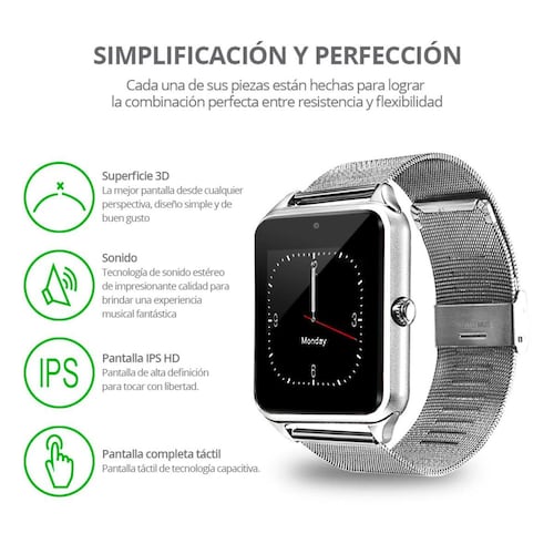 Smartwatch RedLemon SIM Independiente Plateado
