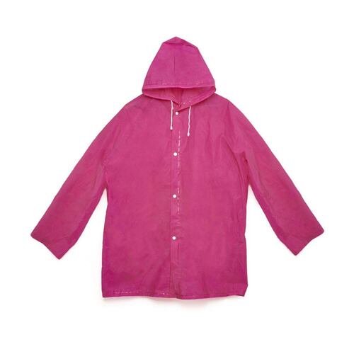 Impermeable compacto rosa