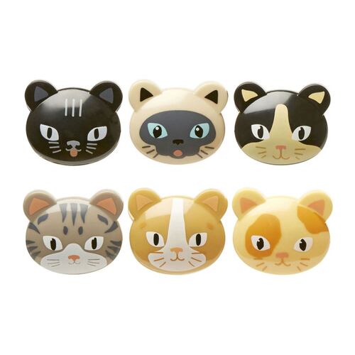 Sujetador Para Bolsa Gatos 6 Piezas Kikkerland