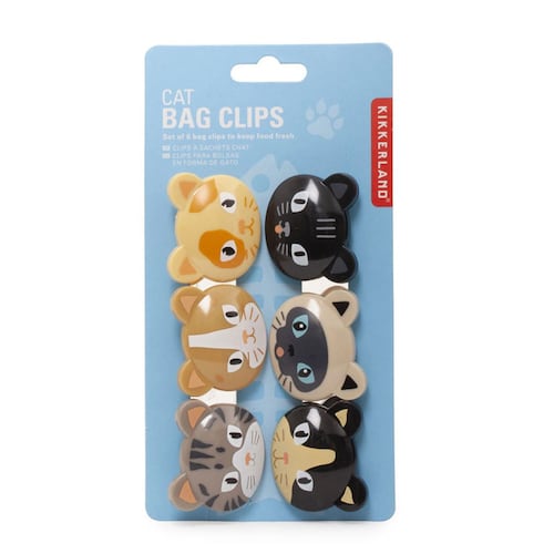 Sujetador Para Bolsa Gatos 6 Piezas Kikkerland