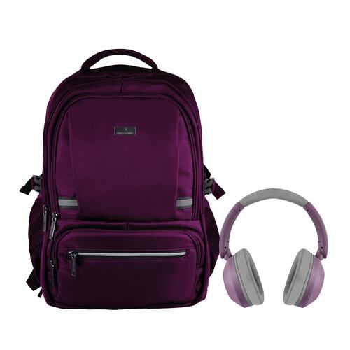 Set Mochila para Laptop con Audifonos de Diadema PERFECT CHOICE