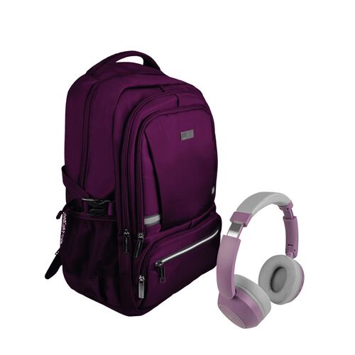 Set Mochila para Laptop con Audifonos de Diadema PERFECT CHOICE