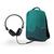 Kit Mochila Portalaptop 17" Urban Verde Perfect Choice+ Audífonos Essential On Ear