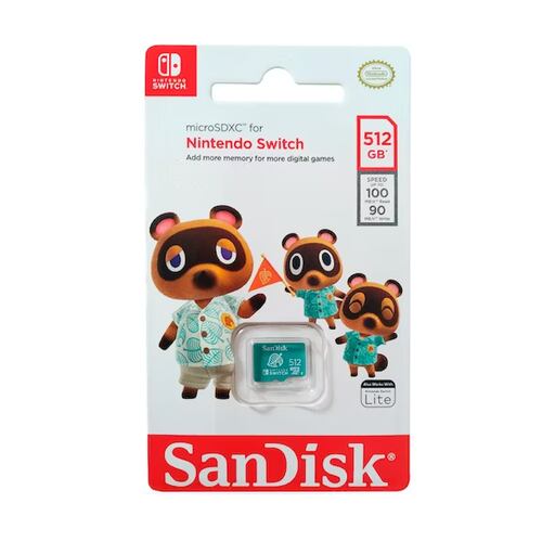 Tarjeta Memoria Micro SD SANDISK para NSW de 512 GB Animal Crossing