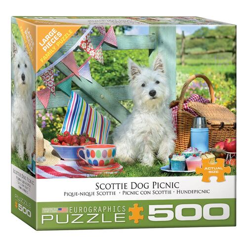 Rompecabezas Pic-Nic para perros scoties 500 pzas