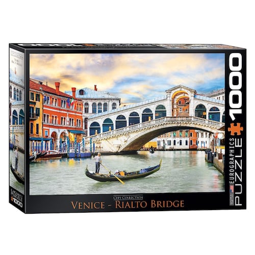 Rompecabezas Eurographics Puente De Venecia Rialto 1000 piezas