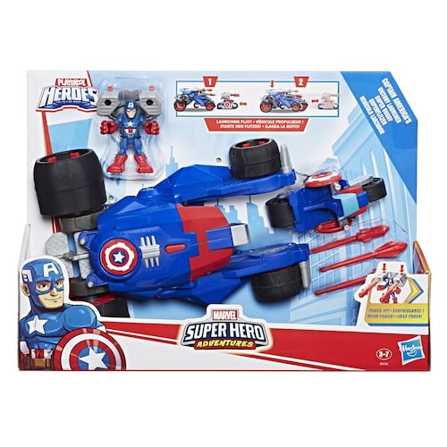 Tanque Propulson Capitán América Súper Héroe Playskool