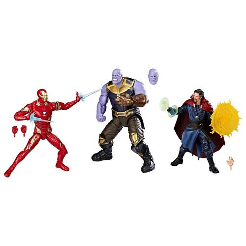 Figuras Iron Man Mark L & Thanos & Doctor Strange Marvel 10th Anniversary