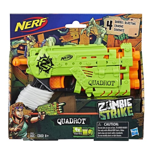 Lanzador Zombie Strike Quadrot Nerf