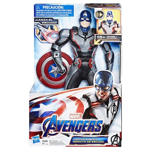 Figura Electrónica Capitán América Impacto de escudo Marvel Avengers: Endgame