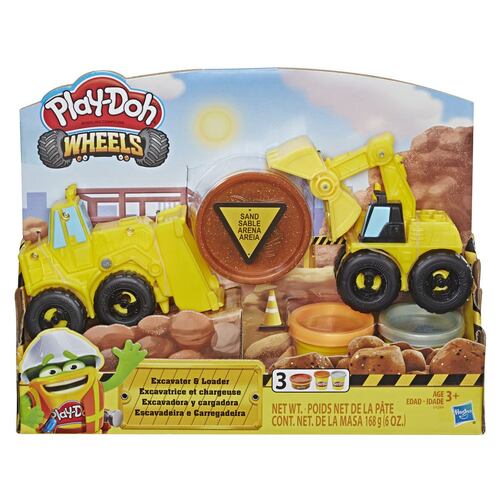 Vehículos de Construcción Excavadora y Cargadora Play-Doh Wheels