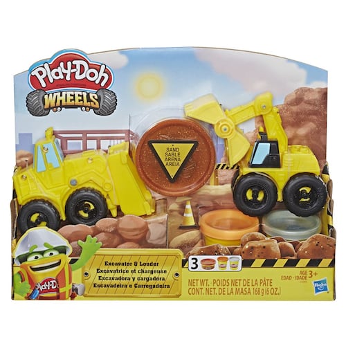 Vehículos de Construcción Excavadora y Cargadora Play-Doh Wheels