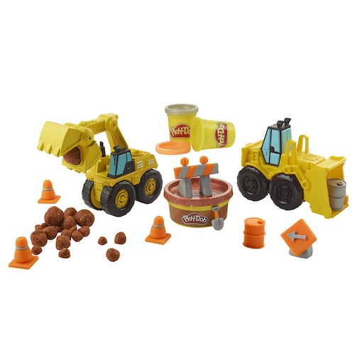 Vehículos de Construcción Excavadora y Cargadora Play-Doh Wheels
