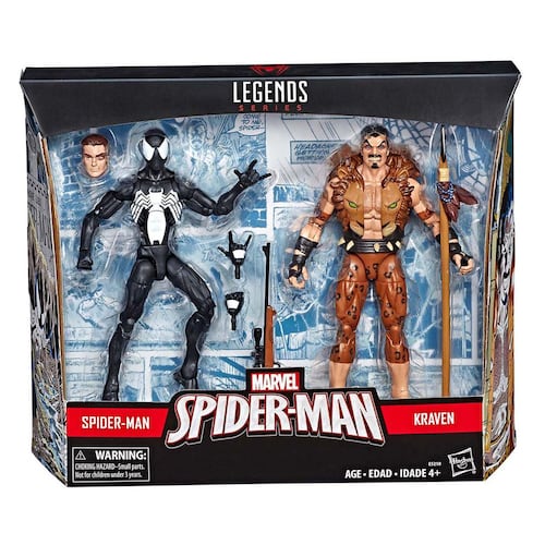 Spider-Man Legends Series- Symbiote Spider-Man y Kraven El Cazador Marvel