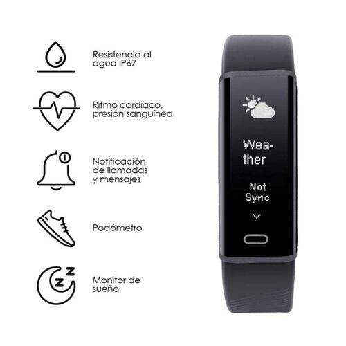 Fitband Sport RedLemon Bluetooth Negra