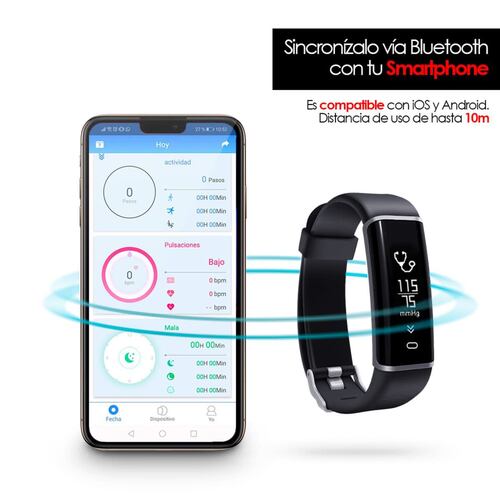 Fitband Sport RedLemon Bluetooth Negra