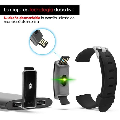 Fitband Sport RedLemon Bluetooth Negra