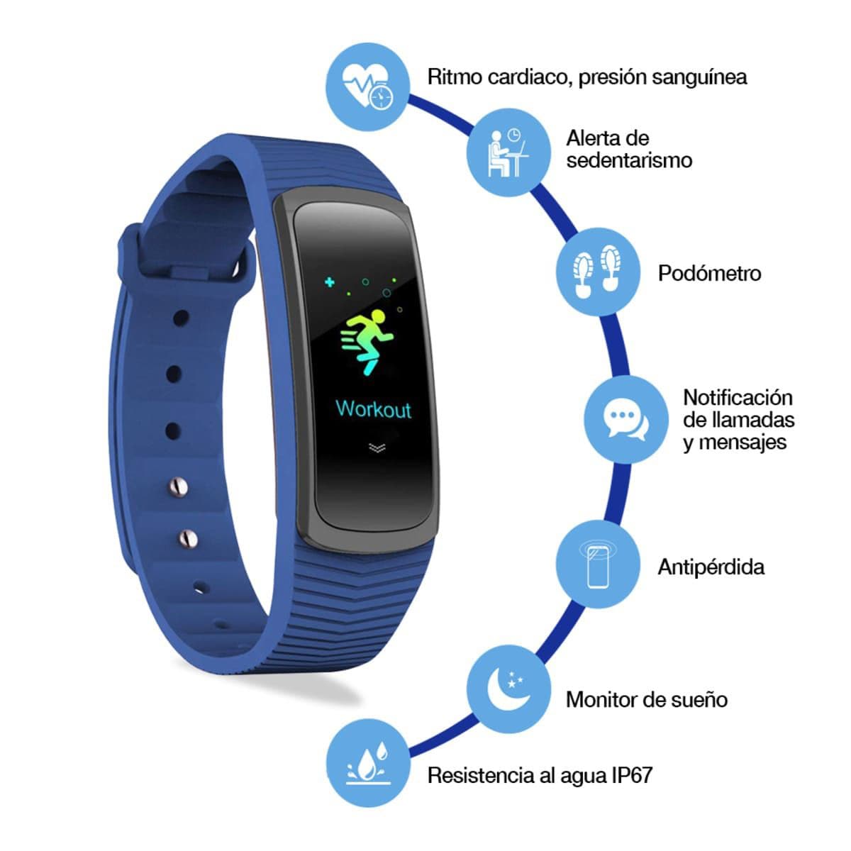 Presión Arterial Pulsera Inteligente Redlemon Reloj Monitor De