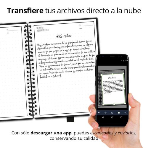Cuaderno Inteligente RedLemon Reutilizable de 50 Hojas