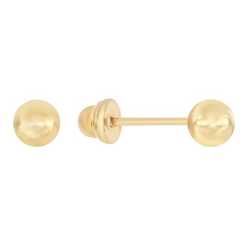 Broqueles HERS Bola 3 mm en Oro de 14 K