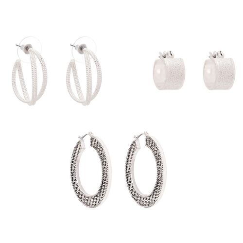 Aretes de Aleación de Metales Plata marca Napier