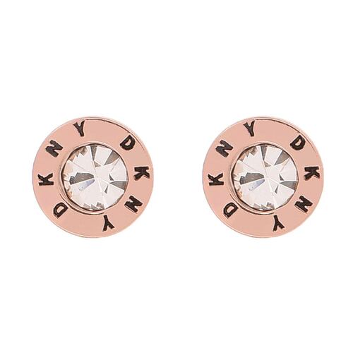 Aretes de Aleación de metales Oro Rosado tipo Botón DKNY