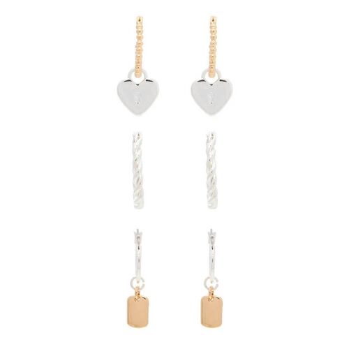 Aretes de Aleación de metales Bitono tipo Arracadas Nine West