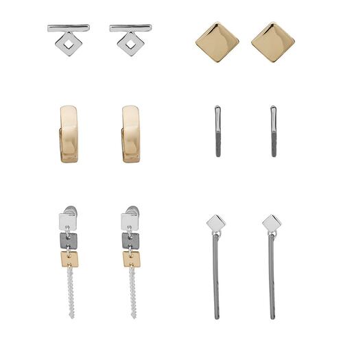 Aretes Marca Nine West Material Acero Color Bitono Modelo 19g00324
