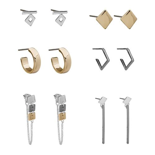 Aretes Marca Nine West Material Acero Color Bitono Modelo 19g00324