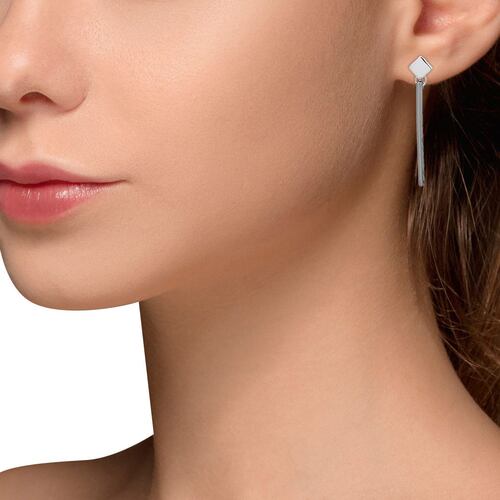 Aretes Marca Nine West Material Acero Color Bitono Modelo 19g00324