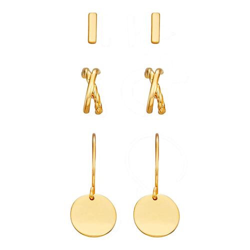 Aretes 19g00541 Nine West Color Dorado Tipo Sencillo Acabado Dorado