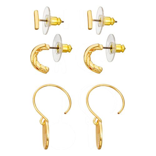 Aretes 19g00541 Nine West Color Dorado Tipo Sencillo Acabado Dorado