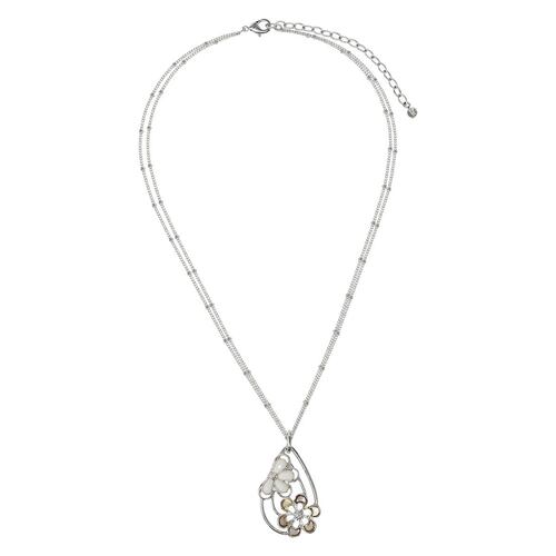 Set de collar y aretes plata Napier