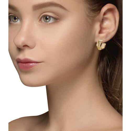 Aretes Tipo Media Luna Forma Geométrica Nine West