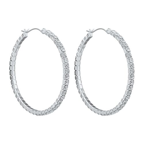 Aretes 27g00432 Youre Invited Color Plata Tipo Arracada Grande Acabado Brillante