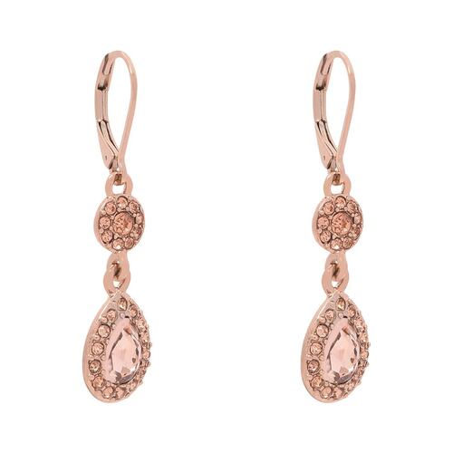 Aretes Rose Gold con Colgantes de Cristal Napier