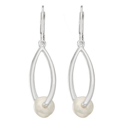 Orecchini LeahMaria A Doppia Perla Anteriore E Posteriore Con Sfera Animale - Perla Sintetica, Look 2 In 1, Regalo Perfetto