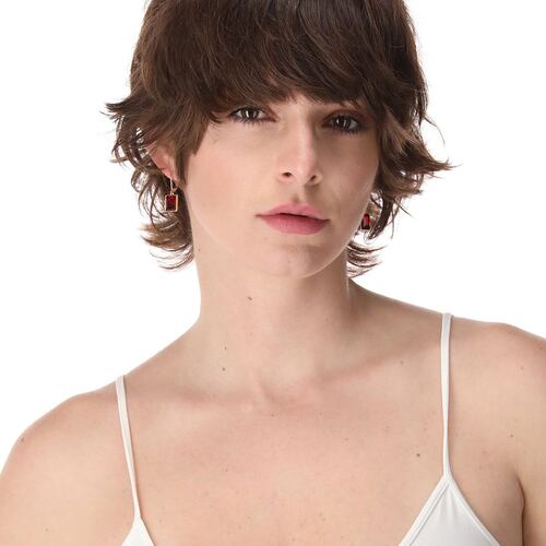 Aretes Colgantes Chico Forma Cuadrada Nine West