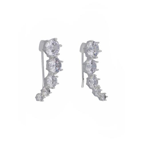Aretes Tipo Botón Forma Climber Con Incrustaciones Tipo Cristal Youre Invited