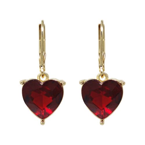 Aretes Colgantes Corto en Forma de Corazón Napier