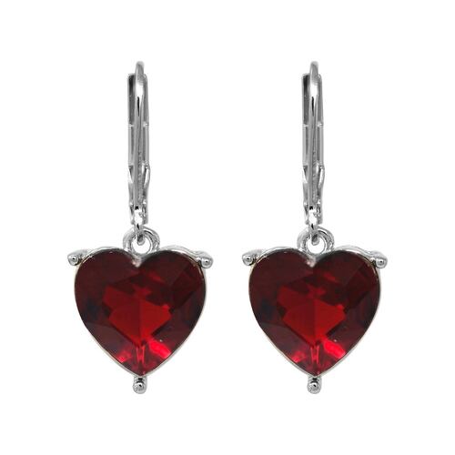 Aretes Colgantes Cortos en Forma de Corazón Napier