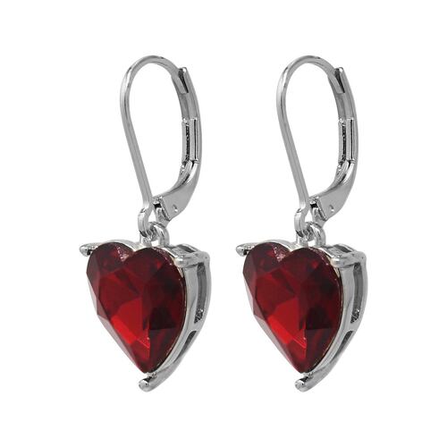 Aretes Colgantes Cortos en Forma de Corazón Napier