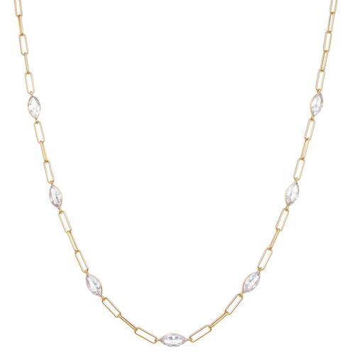 Gargantilla con Eslabones y Cristal Corte Marquesa Nine West