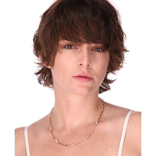 Gargantilla con Eslabones y Cristal Corte Marquesa Nine West